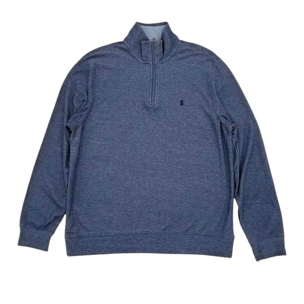 Izod Saltwater Relaxed Classics Quarter Zip  Slim Fit Pullover Sweatshirt XL